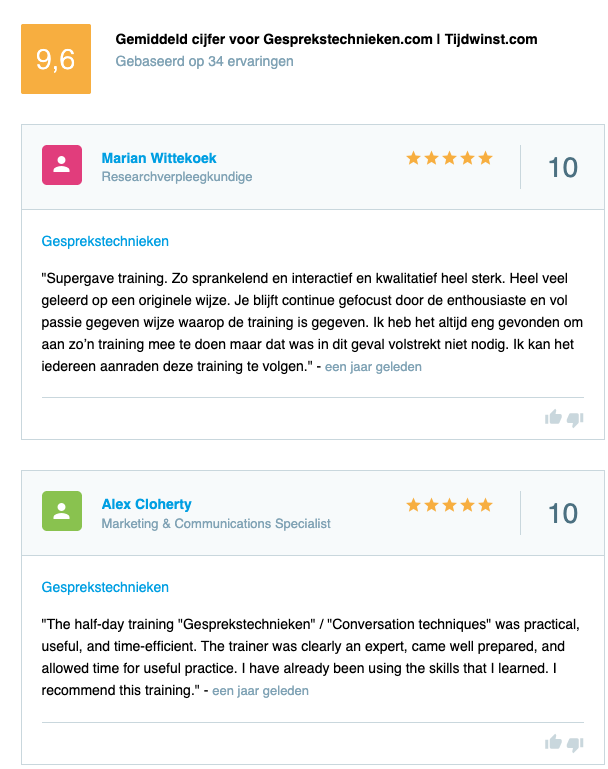 review springest gesprekstechnieken training