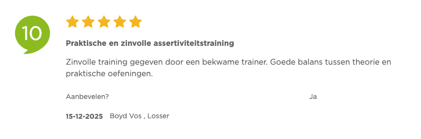 review assertiviteit cursus
