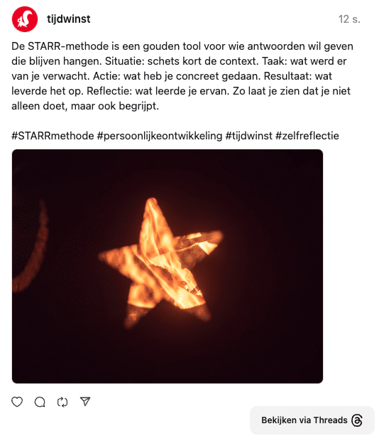 thread over starr methode