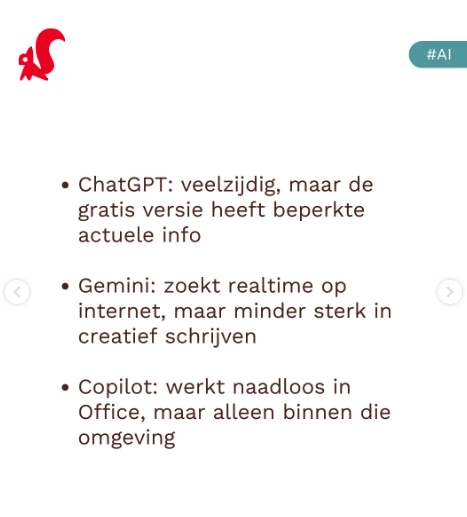 Verschillen tussen ChatGPT, Gemini en Copilot