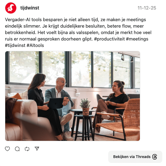 vergaderen gaat ook makkelijker met speciale ai vergadertools
