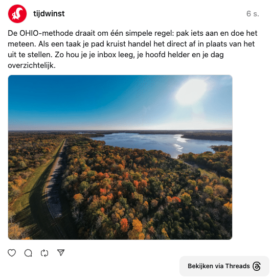 Post op threads van tijdwinst.com over OHIO