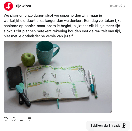 post over plannen en waar het fout gaat op de thread pagina van tijdwinst.com