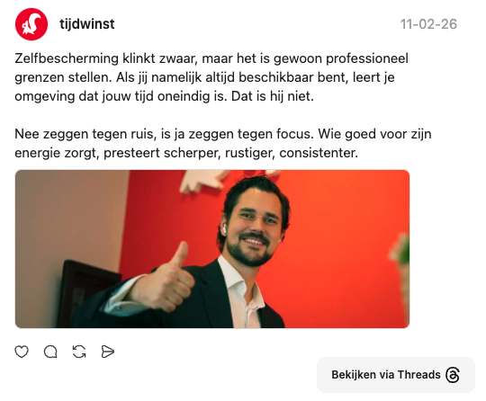 grenzen stellen post op threads van tijdwinst.com