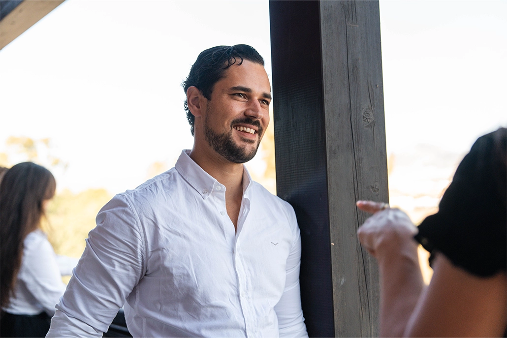 stand up meeting op een dakterras