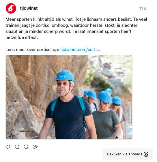 thread post van tijdwinst.com over cortisol
