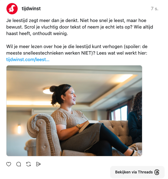 thread post over je leestijd