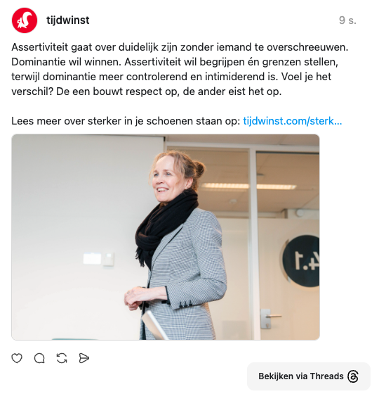 thread post over verschil assertiviteit en dominantie