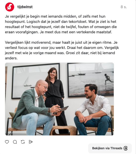thread post over vergelijken met anderen