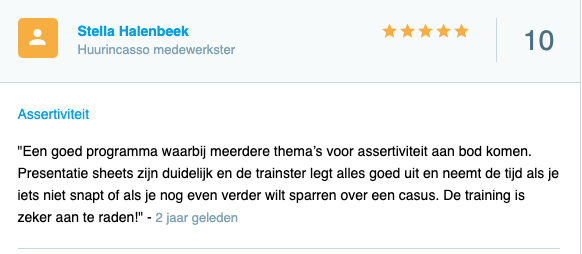 review over assertiviteitstraining tijdwinst