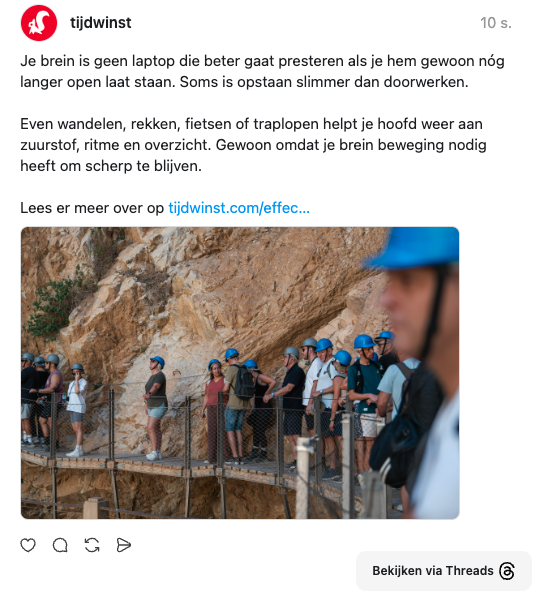 thread post over bewegen is goed voor je cognitieve capaciteit