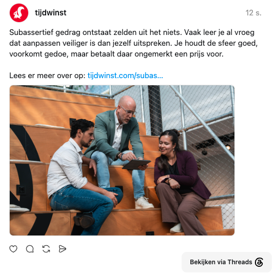 thread post over subassertief gedrag oorzaken