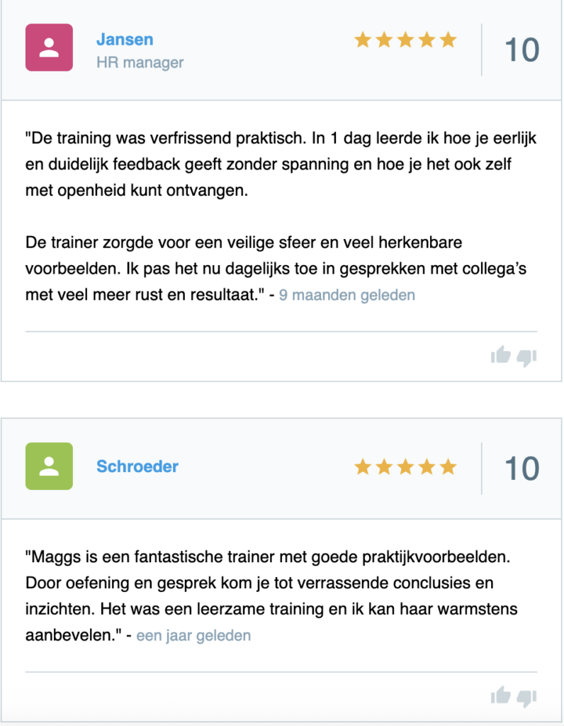 review feedback geven en ontvangen