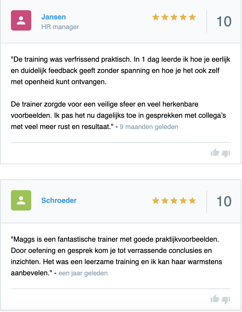 review feedback geven en ontvangen